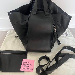 Loewe small black hammock bag